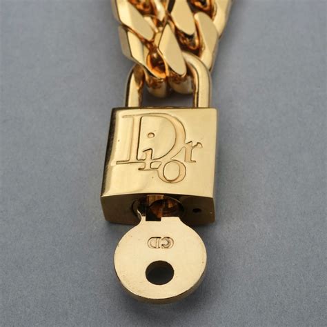 dior padlock necklace gold|christian Dior necklace price.